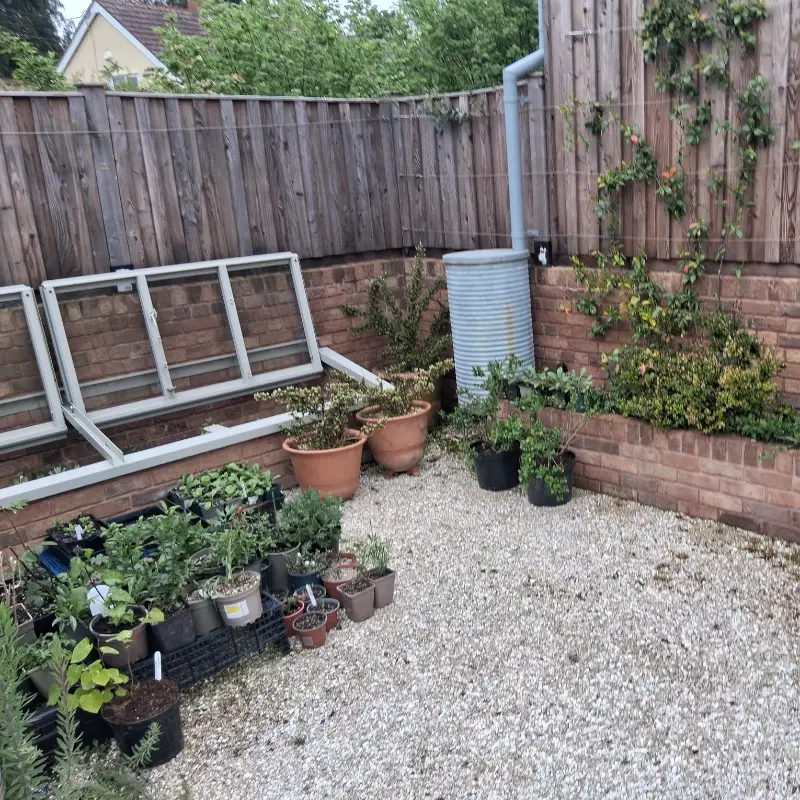 Brick Retaining Walls With Cold Frame Base And Planter