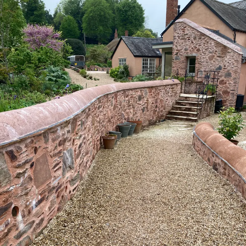 Garden Wall And Steps